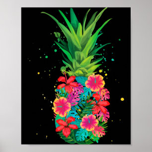 Pine Flowers Women Men Aloha Hawaii Vintage Poster
