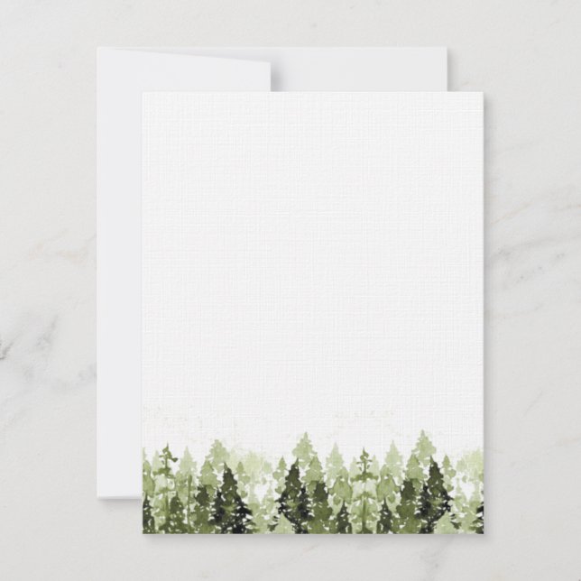 Pine Forest Flat Note Card (Front)