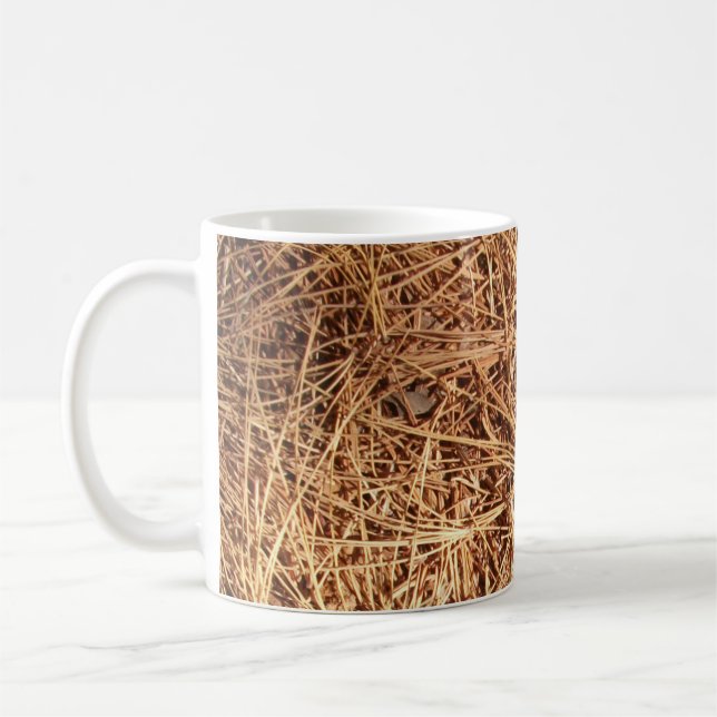Pine Forest Floor, Pine Needles Coffee Mug (Left)