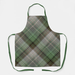 Pine Forest Green and Brown Plaid Apron