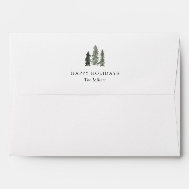 Pine Forest Holiday Envelopes (Back (Top Flap))