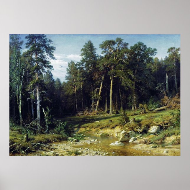 Pine Forest in Viatka Province Poster (Front)
