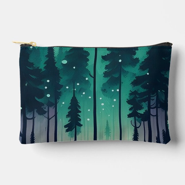 Pine Forest Landscape Accessory Pouch (Front)