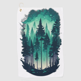 Pine Forest Landscape Golf Towel