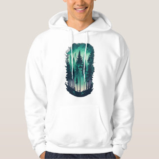 Pine Forest Landscape Hooded Sweatshirt