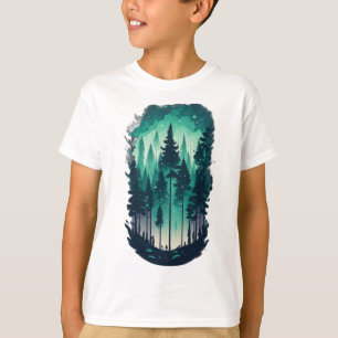 Pine Forest Landscape Kids T-Shirt