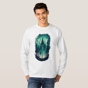 Pine Forest Landscape Long Sleeve T-Shirt