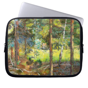 Pine forest laptop sleeve