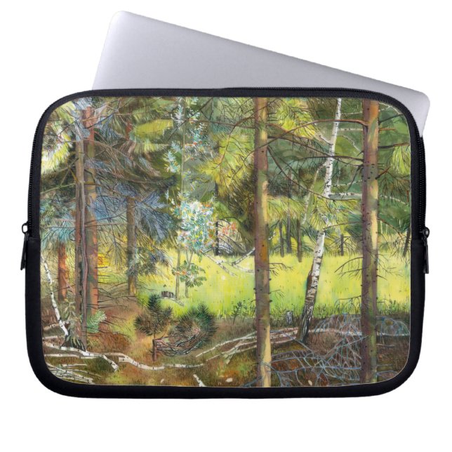 Pine forest laptop sleeve (Front)