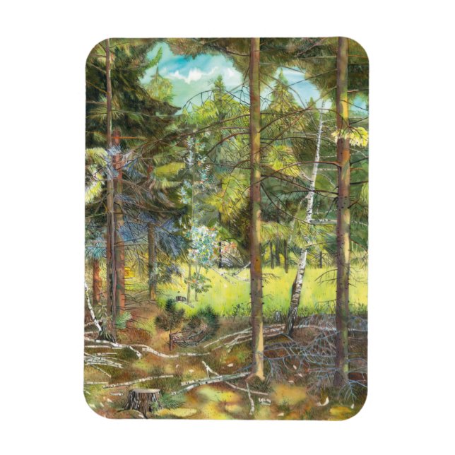 Pine forest magnet (Vertical)