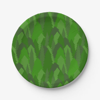 Pine Forest Paper Plate