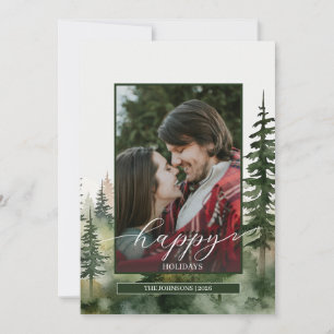 Pine Forest Photo Holiday Card