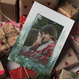 Pine Forest Photo Holiday Card