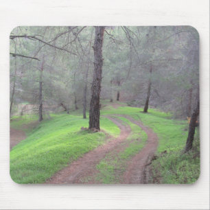 Pine Forest Road Mouse Mat