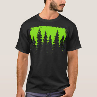 Pine Forest Silhouette Streetwear T-Shirt