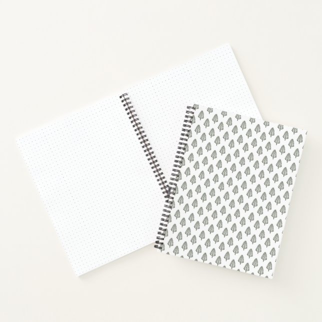 Pine Forest Trees - White Notebook (Inside)