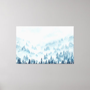 Pine Forest Under a Blanket of Snow Canvas Print