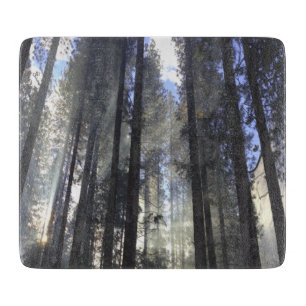 Pine Forest With Sunshine Nature Cutting Board