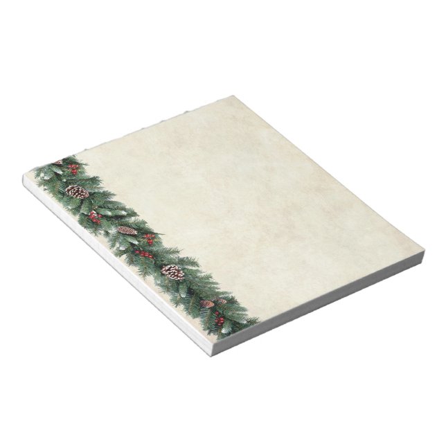 Pine Garland Notepad (Angled)