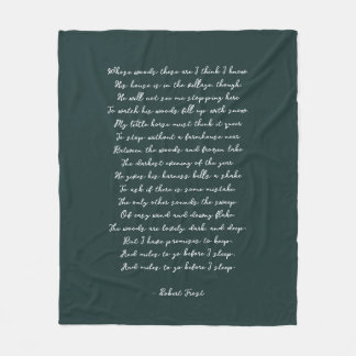 Pine Green Custom Poem Song Lyric Quote Fleece Blanket
