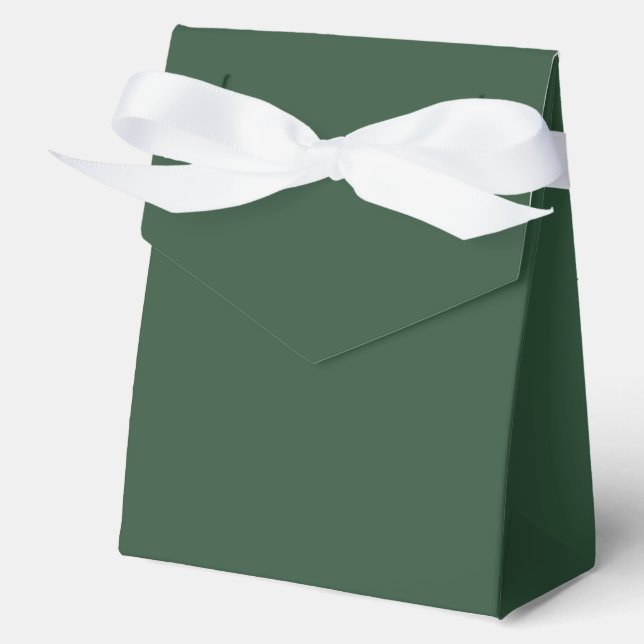 Pine Green Favour Box (Front)