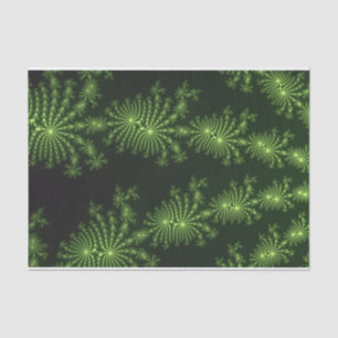 Pine Green Fractal Art Design Tissue Paper