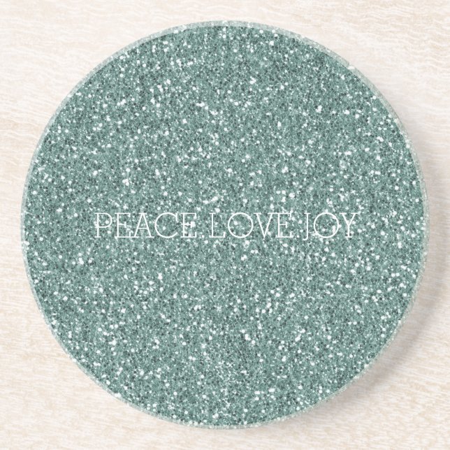 Pine Green Glitter Coaster (Front)