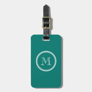 Pine Green High End Coloured Monogrammed Luggage Tag