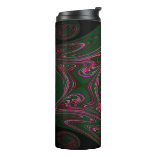 Pine Green Hot Pink Thermal Tumbler