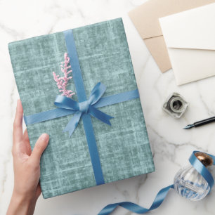 Pine Green Linen Wrapping Paper
