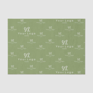 Pine Green Logo pattern Business Brand Packaging Tissue Paper
