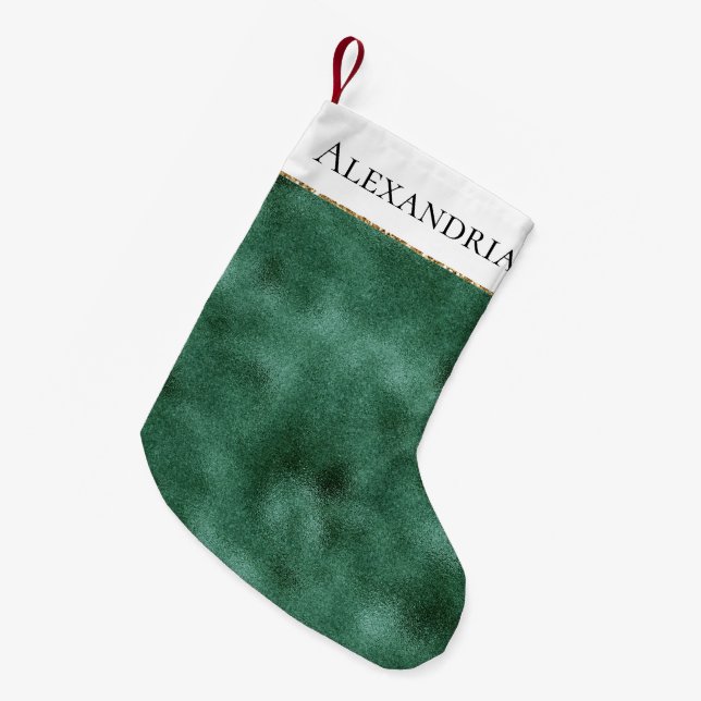 Pine Green Small Christmas Stocking (Front (Hanging))