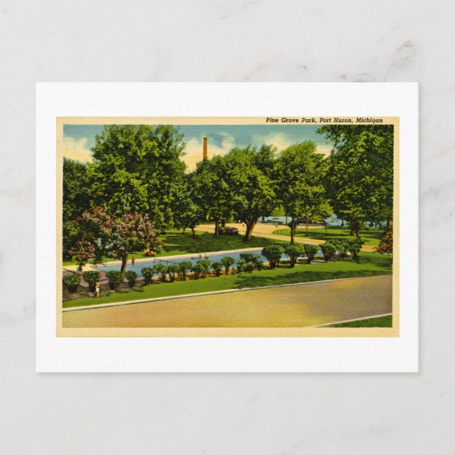 Pine Grove Park, Port Huron, Michigan Postcard (Front)