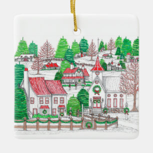 Pine Hill Village Holiday Ornament