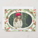 Pine & Holly Christmas Photo Cards<br><div class="desc">All photography is displayed as a sample only and is not for resale. This product is only intended to be purchased once sample photos are replaced with your own images.</div>