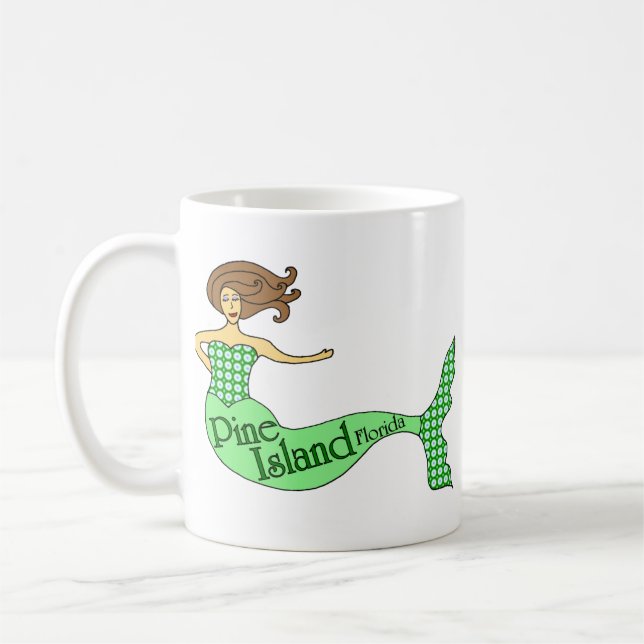 Pine Island, Florida Mermaid Coffee Mug (Left)