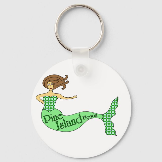 Pine Island, Florida Mermaid Key Ring (Front)