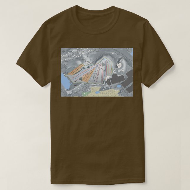 Pine Knob Resort Trail Map T-Shirt (Design Front)