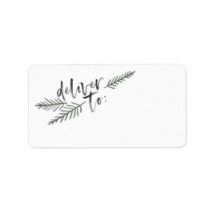 Pine Leaves Deliver To Modern Chic Holiday Label