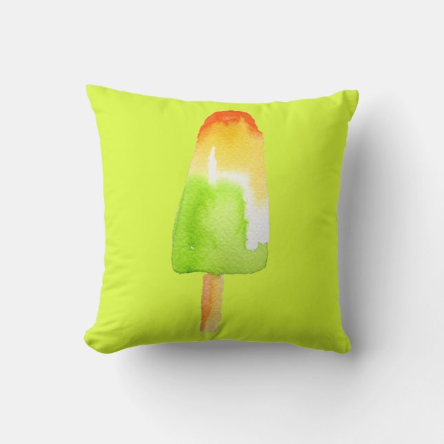 Pine Lime popsicle pop art cute food Cushion (Front)