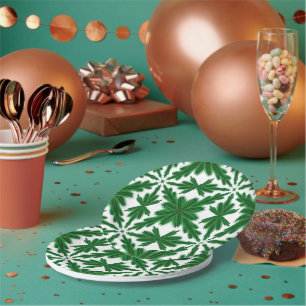 Pine Mandala 7" Paper Plates