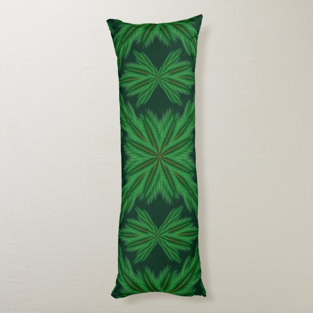Pine Mandala Forest Body Pillow (Back (Vertical))
