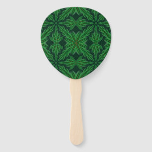 Pine Mandala Forest Hand Fan