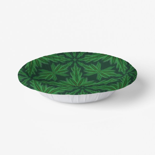 Pine Mandala Forest Paper Bowls Plate (Angled)