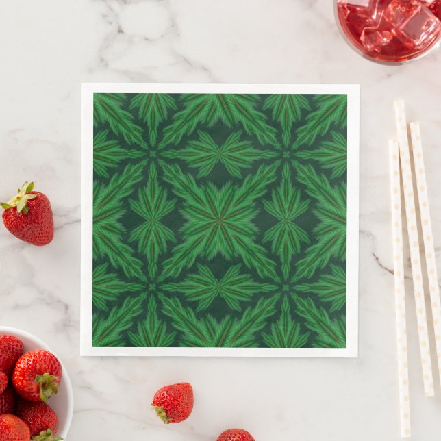 Pine Mandala Forest Paper Napkins (Insitu)