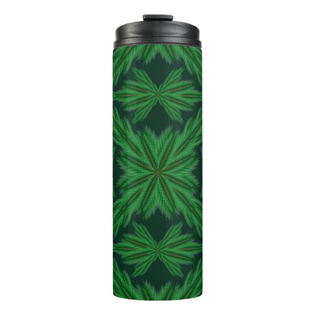 Pine Mandala Forest Thermal Travel Tumbler (Front)