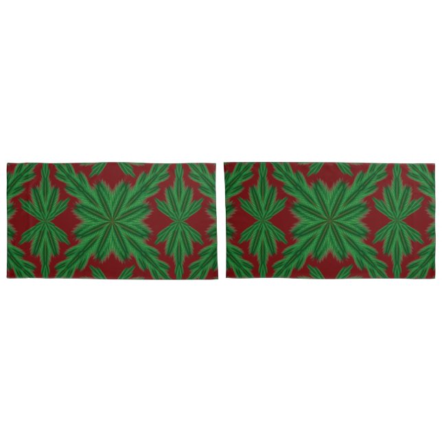 Pine Mandala Garnet King Pillowcases (Back-Set)
