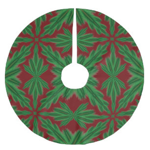 Pine Mandala Garnet Tree Skirt