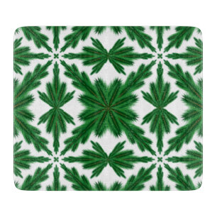 Pine Mandala Glass Cutting Board
