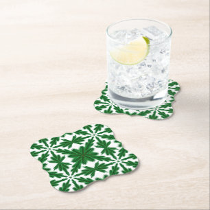 Pine Mandala Paper Coasters